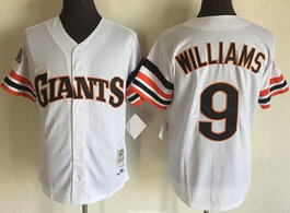 San Francisco Giants #9 Matt Williams White Throwback Authentic stitched MLB jersey