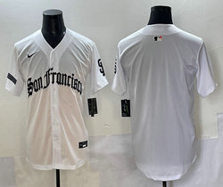 Nike San Francisco Giants Blank White 5(V) Joint MLB Jersey