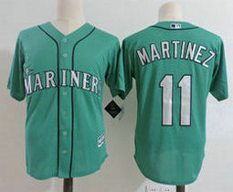 Seattle Mariners #11 Edgar Martinez Green Game Authentic Stitched MLB Jersey
