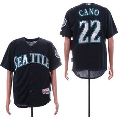 Seattle Mariners #22 Robinson Cano Blue Game Authentic Stitched MLB Jersey