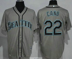 Seattle Mariners #22 Robinson Cano Grey Game Authentic Stitched MLB jersey