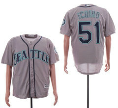 Seattle Mariners #51 Mariners Ichiro Grey Game Authentic Stitched MLB jersey