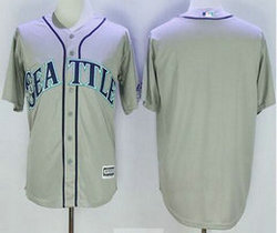 Seattle Mariners Blank Grey Game Authentic Stitched MLB Jersey