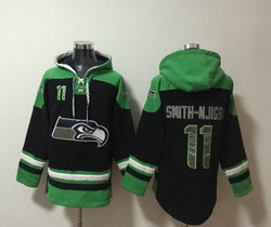 Seattle Seahawks #11 Jaxon Smith-Njigba Blue All Stitched Hooded Sweatshirt