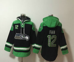 Seattle Seahawks 12th Fan Blue All Stitched Hooded Sweatshirt