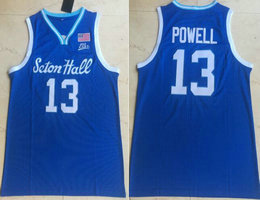 Seton Hall Pirates #13 Myles Powell Blue Basketball Jersey