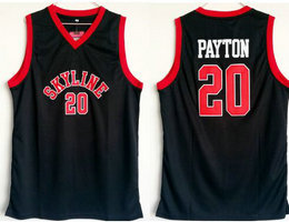 Skyline High School #20 Gary Payton Black Basketball Jersey