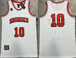 Slam Dunk Shohoku School Basketball Team #10 White NBA jersey