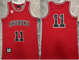 Slam Dunk Shohoku School Basketball Team #11 Red NBA Jersey
