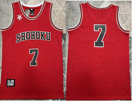 Slam Dunk Shohoku School Basketball Team #7 Red NBA Jersey