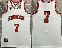 Slam Dunk Shohoku School Basketball Team #7 White NBA jersey
