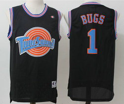 Space Jam Tune Squad #1 Bugs Black Mesh Authentic Stitched NBA Jersey
