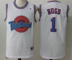 Space Jam Tune Squad #1 Bugs White Mesh Authentic Stitched NBA Jersey