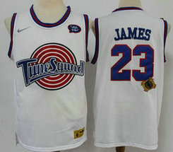 Space Jam Tune Squad #23 Michael Jordan White Authentic Stitched NBA Jersey