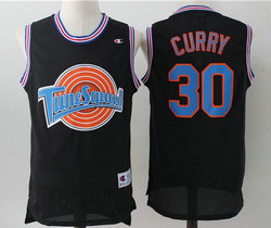 Space Jam Tune Squad #30 Stephen Curry Black Mesh Authentic Stitched NBA Jersey