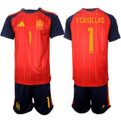Spain #1 I.Casillas 2026 World Cup Soccer jersey