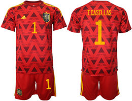 Spain #1 ICASILLAS 2022 World Cup National Soccer Jersey