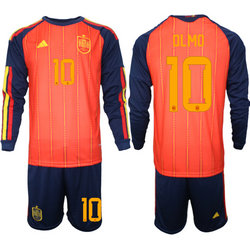 Spain #10 Olmo sleeve Home 2026 World Cup Soccer jersey