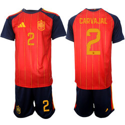 Spain #2 Carvajal 2026 World Cup Soccer jersey