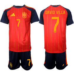 Spain #7 David Villa 2026 World Cup Soccer jersey
