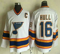 St.Louis Blues #16 Bobby Clarke White Throwback Authentic Stitched NHL Jerseys