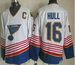 St.Louis Blues #16 Brett Hull White Light New Authentic Stitched NHL jerseys