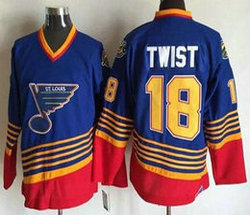 St.Louis Blues #18 Tony Twist 1995-96 Blue CCM Vintage Throwback Authentic NHL stitched jersey