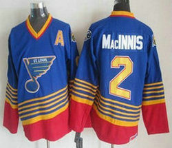 St.Louis Blues #2 Al MacInnis Blue New Authentic Stitched NHL jerseys