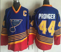St.Louis Blues #44 Chris Pronger Light Blue Red CCM Throwback Stitched NHL Jersey