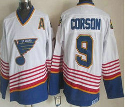 St.Louis Blues #9 Shayne Corson White New Authentic Stitched NHL jerseys