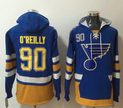 St.Louis Blues #90 Ryan O'Reilly All Stitched Hooded Sweatshirt