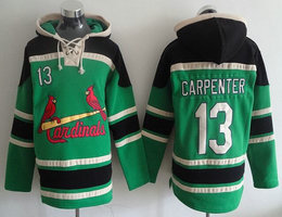 St.Louis Cardinals #13 Matt Carpenter Green Hooded Jersey