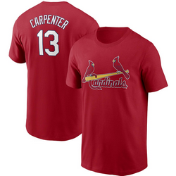St.Louis Cardinals #13 Matt Carpenter Red Baseball Shirt
