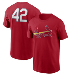 St.Louis Cardinals #42 Red Baseball Shirt