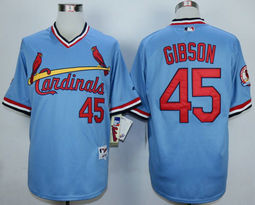 St.Louis Cardinals #45 Bob Gibson Blue 1982 Turn Back The Clock Authentic Stitched MLB Jerseys
