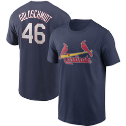 St.Louis Cardinals #46 Paul Goldschmidt Navy Baseball Shirt