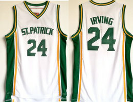 St.patrick #24 Kyrie Irving White High School Jersey