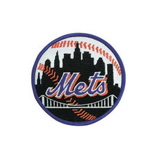 Stitched New York Mets Road Sleeve Patch (Blue Border)