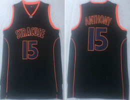 Syracuse Orange #15 Carmelo Anthony Black College Basketball stitched Jersey