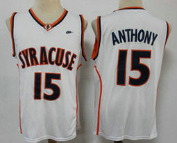 Syracuse Orange #15 Carmelo Anthony Grey College Basketball stitched Jersey