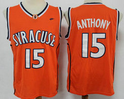 Syracuse Orange #15 Carmelo Anthony Orange College Basketball stitched Jersey
