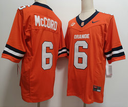 Syracuse Orange #6 Kyle McCord Orange F.U.S.E. Stitched NCAA Jersey