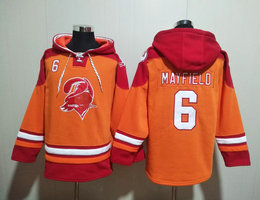 Tampa Bay Buccaneers #6 Baker Mayfield Yellow All Stitched Hooded Sweatshirt