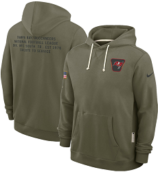 Tampa Bay Buccaneers Olive 2025 Salute To Service Pullover Hoodie