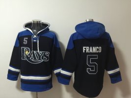 Tampa Bay Rays #5 Wander Franco Black MLB Stitched Hoodies
