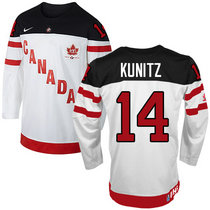 Team Canada #14 Chris Kunitz White 100th Anniversary Authentic Stitched NHL Jerseys