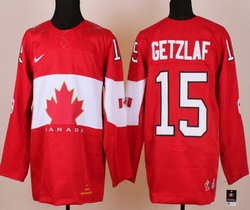 Team Canada #15 Ryan Getzlaf Red 2014 Olympics Stitched NHL Jersey