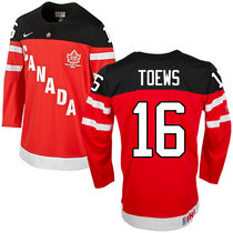 Team Canada #16 Jonathan Toews Red 100th Anniversary Authentic Stitched NHL Jerseys