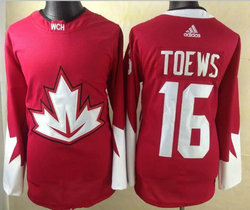 Team Canada #16 Jonathan Toews Red 2016 World Cup Stitched NHL Jersey