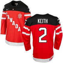 Team Canada #2 Duncan Keith Red 100th Anniversary Authentic Stitched NHL Jerseys